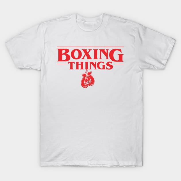 Boxing Stranger Things Art T-Shirt by xcsdesign